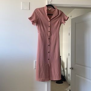Dusty rose midi dress
